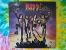 KISS VINTAGE AUTO'S .SIGNED GENE PAUL ACE PETER IN GOLD MARKER DESTROYER USA LP