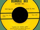 TORNADOS Love in Your Life / Geni in the Jug 45rpm Bumble Bee 1959 Detroit group