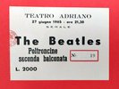 THE BEATLES (TICKET ITALIAN CONCERT) ADRIANO THEATER ROME - JUNE 27,1965  (N.19)