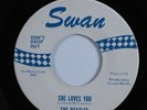 Rock 45 BEATLES She Loves You SWAN blue label VG++/NM