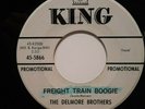 DELMORE BROTHERS ROCKABILLY 45 RPM, FREIGHT TRAIN BOOGIE / SWEET SWEET THING