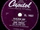 Clásico Gene Vincent 78 Bluejean Bop / Who Slapped John GB Capitol CL 14637E