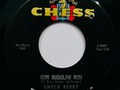 CHUCK BERRY Merry Christmas Baby & Run Rudolph ? Christmas Rock 45 CHESS #1714