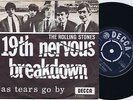THE ROLLING STONES 19th Nervous Breakdown danish 45PS 1966 Decca 7