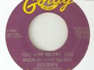 THE DARNELLS Too Hurt To Cry Too Much In Love GORDY  MOTOWN NORTHERN SOUL USA 45