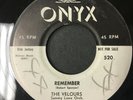 THE VELOURS PROMOTIONAL 45 REMEMBER / CAN I WALK YOU HOME on ONYX VG+ Z254
