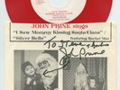 Rare John Prine Country Christmas 45 & Pic Sleeve - AUTOGRAPHED - I Saw Mommy Ki