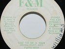 Floyd Beck 45 Got To Be A Man Bobby Fulton F&M Private 70's Soul Funk Pittsburgh