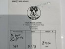 The RUTS Invoice On Virgin Records Re Guest List 1979