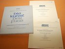 Walcha Bach Art of Fugue German Ed1 DGG Archiv Alle Rechte 12/56 14 077/78 NM