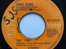 DAVID BOWIE • Fame / Right • RARE 45 • EL SALVADOR PRESS 1975 • LENNON