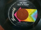 45RPM Record Doris & Kelley Brunswick 55327 You Don't Have To Worry w/ Groove Me