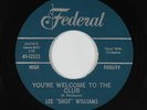 R&B Soul 45 - Lee Shot Williams - You're Welcome To The Club - Federal - mp3
