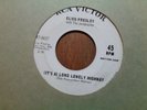 ELVIS PRESLEY 45 RCA 47-8657 WHITE LABEL PROMO ROCKER / Long Lonely Highway