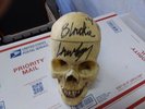 W.A.S.P BLACKIE LAWLESS Skull Prop  Autograph / SIGNED Stage Setlist/Drumstick