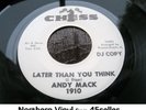 ANDY MACK promo 'Later Than You Think' TOP NM COPY ORIGINAL northern soul 45