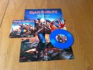 IRON MAIDEN - LTD. EDITION BLUE VINYL THE TROOPER +  DOUBLE SIDED POSTER AS NEW