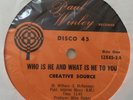 Creative Source ?–  Who Is He And What Is He  OG 1979 US  Vinyl 12