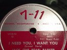 78 Rpm; Jack 'The Bear' Parker I Need You, I Want You / Cheap Old Wine Whiskey