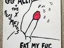 GG Allin+the Scumfucs Eat My Fuc LP Orig w/insert Blood Records kbd punk Jabbers