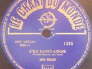 78 tours Léo Ferré L'ile Saint-Louis / Le bateau espagnol
