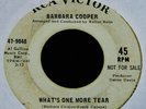 Barbara Cooper-What's One More Tear-ORIG. 1966 Northern Soul PROMO 45