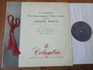 Bach - Violin Sonatas 5 & 6 / Johanna Martzy / Columbia 33X 1288 Mono Ed1 UK NM-