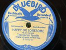 Bluebird 5650 Carter Family HAPPY OR LONESOME  78 rpm Country  E+ 1934