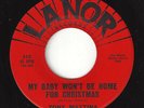 ?TONY MATTINA My Baby Won't Be Home For Christmas Lanor 512 CAJUN R&B 45RPM?