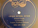 RICHARD CROOKS Liberian National Anthem A. Wallenstein Victor private 78 1943