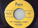 LITTLE DENNY & TORKEYS  ROCKABILLY 45 RPM SHE'S EVERYBODYS DARLING - MINT LISTEN