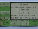 ELVIS PRESLEY - RARE 100% ORIGINAL CONCERT TICKET FOR THE OMNI,ATLANTA 1975