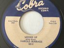 R&B ROCKER Harold Burrage MESSED UP Cobra 45 rare Chicago rocker