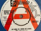 THE MARVELETTES - 'AS LONG AS I KNOW HE'S MINE'  RED/WHITE STATESIDE  UK Demo