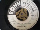 BARBARA WEST   I'M A FOOL FOR YOU BABY   Ronn Promo   Northern Soul