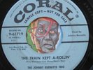 HEAR Johnny Burnette Trio 45 Train Kept Rollin/Honey Hush promo rockabilly