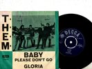 THEM 7' PS Gloria Denmark DECCA F 12018  DANISH 45 unique cover TOUGH