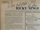 Ricky Nelson Ricky Sings Again 1959 LP Imperial LP 9061 AUTOGRAPHED