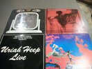 4 VTG URIAH HEEP LP'S LIVE, LOOK AT YOURSELF, SALISBURY, MAGICIANS BIRTHDAY