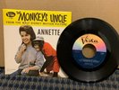1962 Annette THE MONKEYS UNCLE 45 RPM 7” Single (Buena Vista Records) A33-1