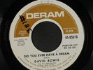 DAVID BOWIE: Love You Till Tuesday / Did You Ever Have A Dream 45 (dj, wol, com