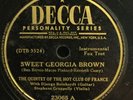 The Quintet Of The Hot Club Of France 78 Sweet Georgia Brown / Souvenirs DECCA