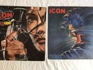Icon 'Night Of The Crime' US '85 and Self Titled Original Vinyl Record LP Lot