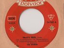 THE SPIDERS -THAT'S TRUE  1964 GREEK GARAGE BAND 45 PLAYS M - CONDITION