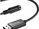 DuKabel USB to 3.5mm Jack Audio Adapter, TRRS  (USB to TRRS Female (0.8ft/25CM))