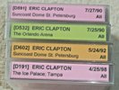 4 different  ERIC CLAPTON     DAT Cassette TAPES  (1990-1998)       #2
