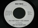 Jimi Rutherford   Go For What You Know   Metro   Detroit boogie funk 45 HEAR