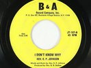 Blues Gospel 45 - Rev. E.P. Johnson - I Don't Know Why - B&A - mp3
