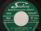 Seeburg Background Music Library #38-D All Of A Sudden Suddenly, 45 rpm record