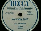 Rare 1951 DECCA Bluegrass WLP PROMO 78 Bill Monroe ROTATION / TRUCK DRIVER BLUES